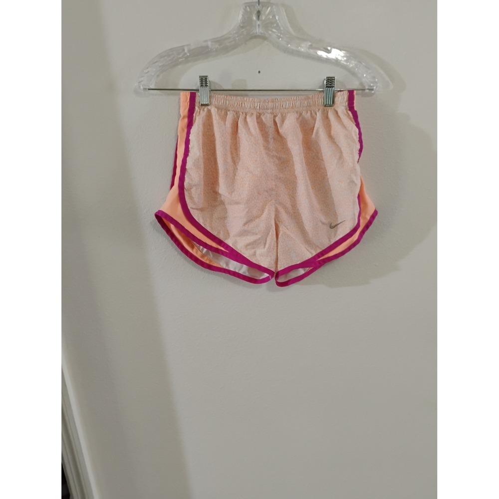 Nike Dri-FIT Tempo Running Shorts Peach Orange Magenta Pattern Womens XS